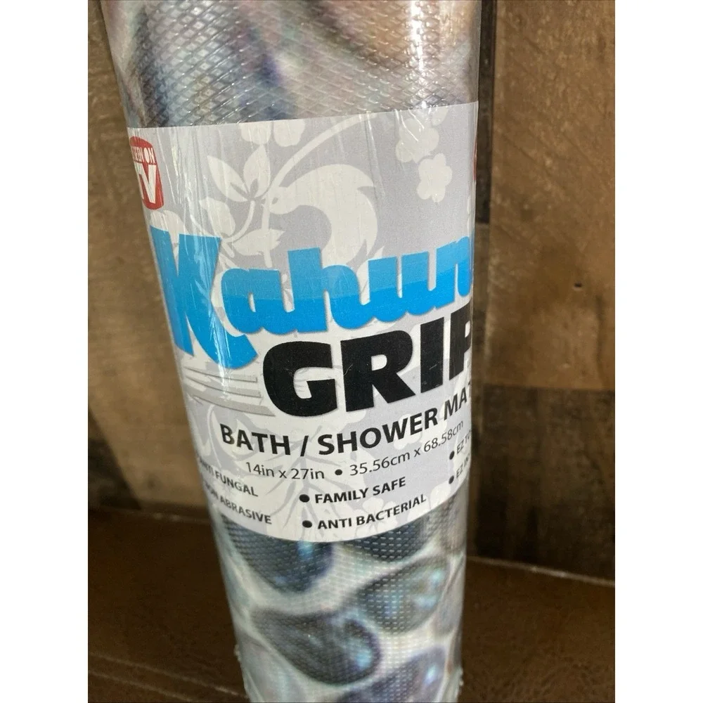 KAHUNA GRIP NON-SLIP BATH / SHOWER MAT River Rock 14 X‎ 27 SIZE ~ New